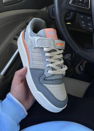 Мужские кроссовки  adidas forum 84 low grey orange