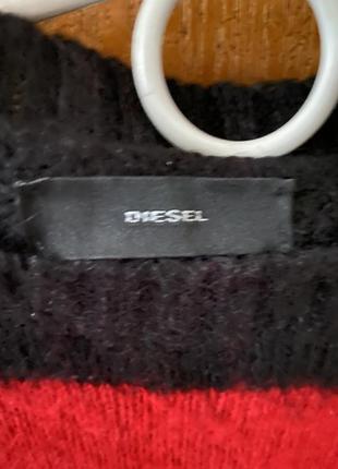 Светр у смужку мохеровий светр джемпер diesel свитер с мохера вязаный свитер шерстяной свитер укороченый свитер4 фото