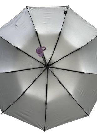 Складной зонт полуавтомат с абстрактным принтом от "серебряный дождь", антиветер, лавандовый 022-309-43 фото