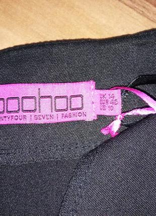 Юбка черная мини трапеция от boohoo, новая!5 фото