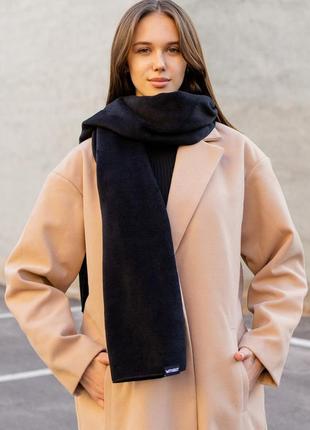 Жіночий флісовий шарф without long black