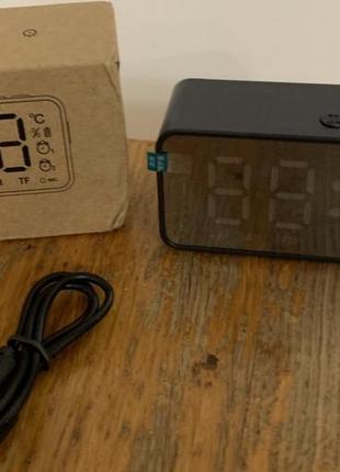 Годинник настільний цифровий будильник, колонка6 фото