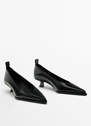 Massimo dutti 35 36 37 38 39 40 41 42 туфли на каблуке limited edition новые оригинал кожа черные