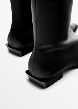 Massimo dutti 35 36 37 38 39 40 41 42 шкіряні чоботи limited edition нові чорні оригінал5 фото