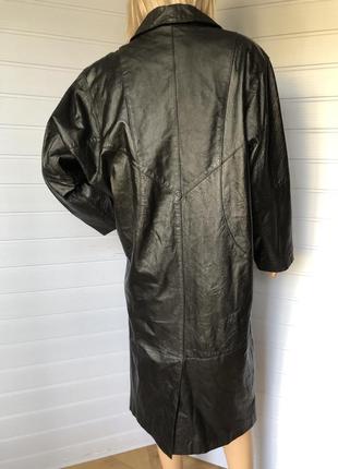 Вінтажний шкіряний плащ