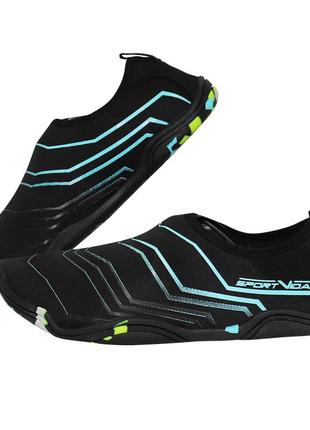 Обувь для пляжа и кораллов (аквашузы) sportvida sv-gy0005-r38 size 38 black/blue акваобувь женская