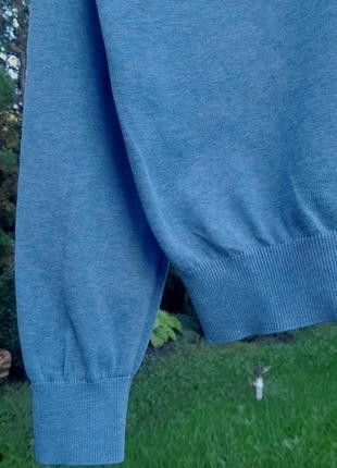 Riley/ голубой мужской хлопковый пуловер7 фото