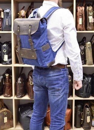 Фирменный рюкзак унисекс парусина+кожа rkc-9001-4lx бренда tarwa9 фото