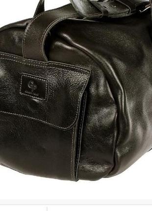 Стильная модная сумка дорожная, черная 760610 grande pelle3 фото
