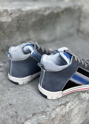 Хайтопи andre /франція/, черевички в спортивному стилі з натуральної шкіри8 фото