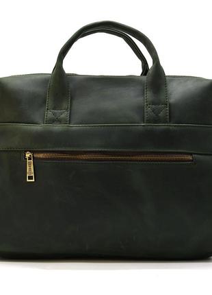 Удобная стильная мужская зеленая кожаная сумка re-7122-3md tarwa4 фото