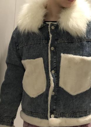 Джинсовая куртка на меху