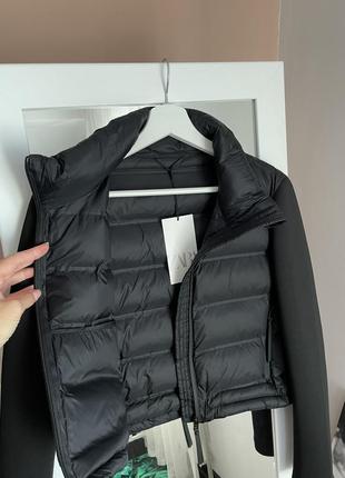 Куртка дутик зара zara черная xs типа жилетки3 фото
