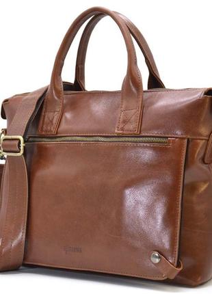 Trw шкіряна чоловіча сумка кольору хеннессі tarwa gb-7120-3md