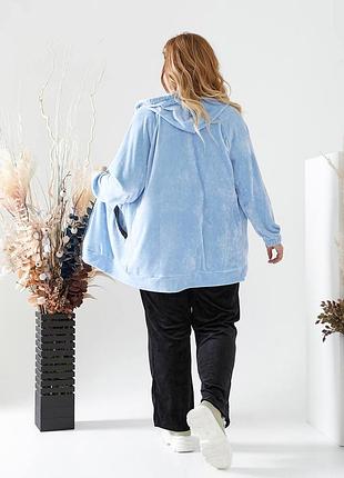 Костюм брюки та кофта на блискавці, розміри 52-66, stf-206