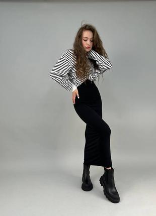 Челси женские кожаные черные демисезонные и зима