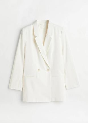 Белый пиджак h&m