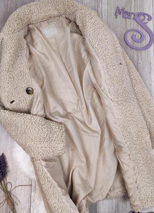 Женское пальто плюшевое бежевое lc waikiki размер 40 (l)9 фото