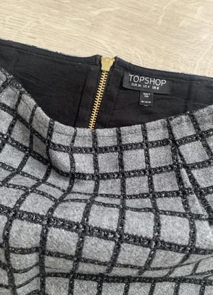 Стильная юбка мини в клетку от topshop2 фото