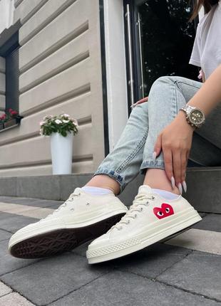 Жіночі кеди garcons play x converse low white5 фото