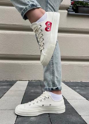 Жіночі кеди garcons play x converse low white6 фото