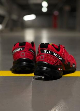 Чоловічі кросівки salomon speedcross 3 red саломон червоні5 фото