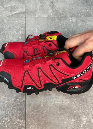 Чоловічі кросівки salomon speedcross 3 red саломон червоні10 фото