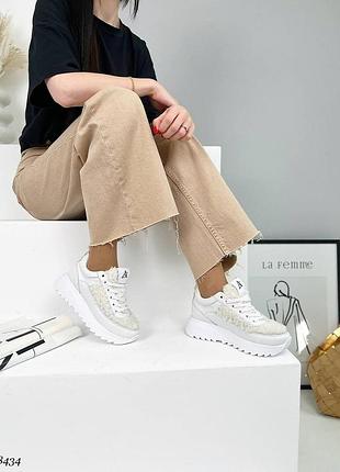 Стильные женские спортивные кроссовки с барашком 💛💙🏆