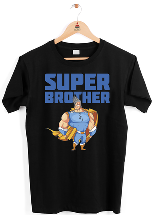 Детская футболка с оригинальным принтом "super brother. супер брат" push it4 фото