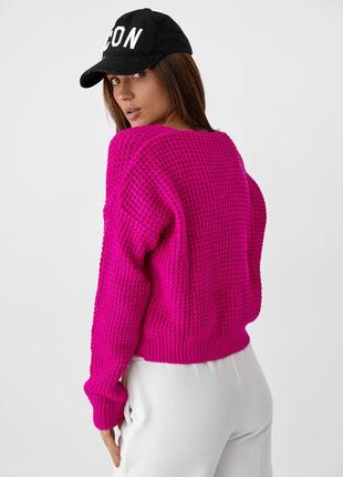 Короткий вязаный пуловер2 фото