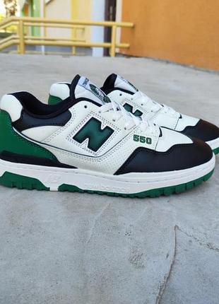 Кросівки чоловічі new balance white green blackk демісезонні весна осінь