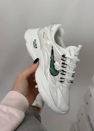 Женские nike white green logo2 фото