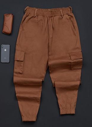 Мужские карго брюки с боковыми карманами