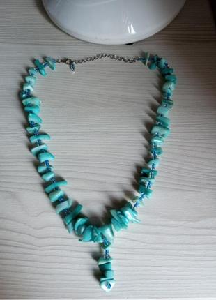 💚вінтажне кольє з натурального каменю + подаруночок🥰