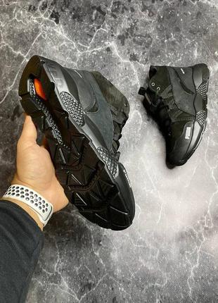 Стильные черные мужские ботинки зимние, полуботинки спортивные,кожа (нубук),чоловая обувь на зиму4 фото