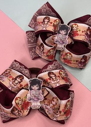 Детские бантики на резинке в стиле шибки шик