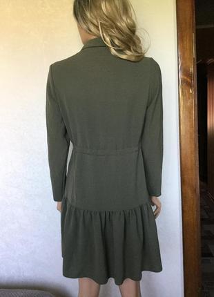 Сукня плаття ярусне хакі new look розмір 103 фото