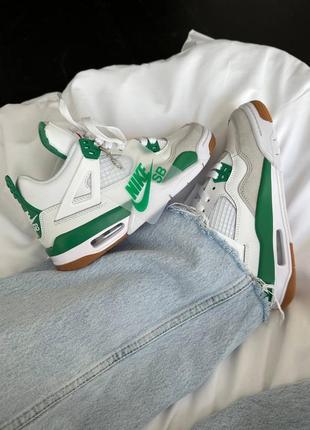 Кроссовки nike air jordan 4 retro x sb pine green