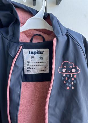 Дождевик на флисе lupilu, 2-4 года, 98-104 см, куртка, курточка4 фото