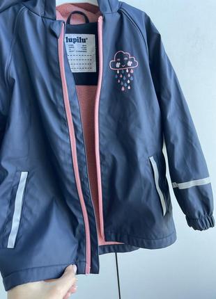 Дощовик на флісі lupilu, 2-4 роки, 98-104 см, куртка,курточка6 фото