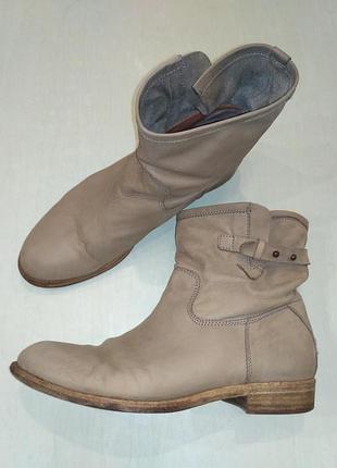 Progetto vero cuoio! демисезонные кожаные полусапожки, сапоги на низком каблуке