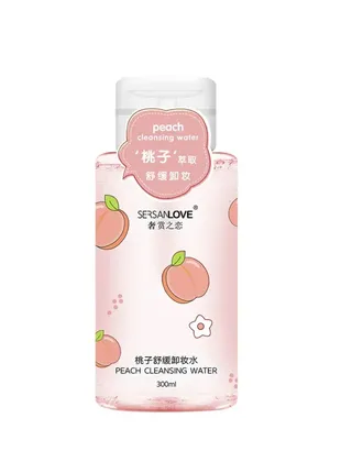 Засіб для зняття макіяжу з екстрактом персика sersan love peach makeup remover