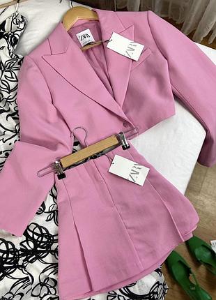 Шикарний костюм zara, блейзер, юбка