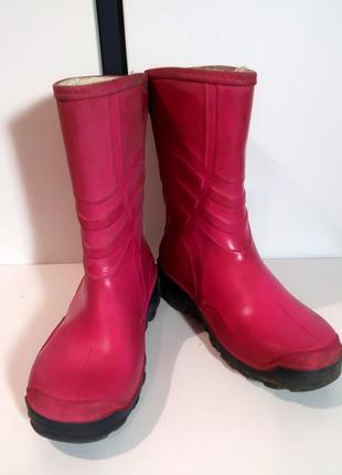 Теплые резиновые сапоги