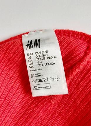 Шапка красная удлиненная h&amp;m с принтом тигра one size3 фото