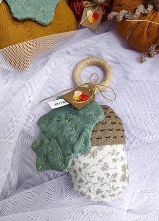 Игрушка для младенца, погремушка, пищалка, грызунок жолудь