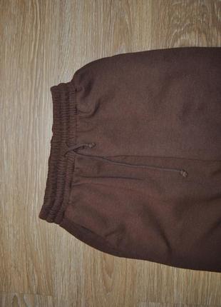 Коричневые спортивные утепленные штаны zara5 фото