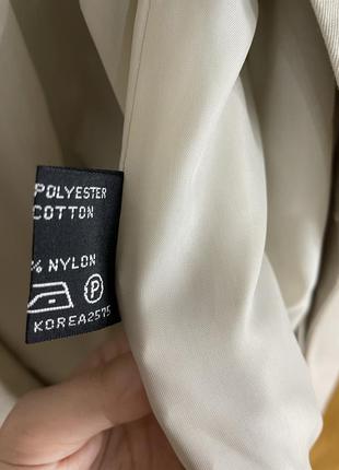 Тренч плащ нюдовый бежевый made in korea молочный винтаж trench coat9 фото