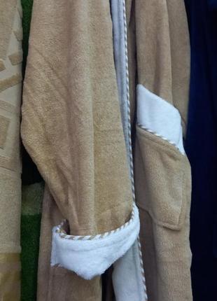 Качественный премиум натуральный махровый халат. длинный коттоновый махровый халат. л-3хл есть цвета2 фото