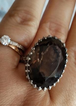Серебряное кольцо кольца винтаж с натуральным рауктопазом8 фото